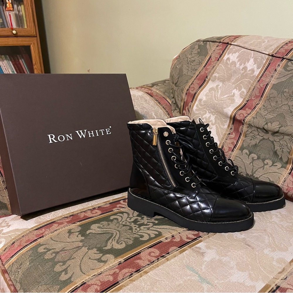 Ron White NIB Tiffany Combat Boot. Size 38 EU / 7 1/2 US